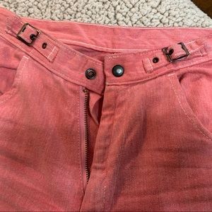 Vintage Pink Flare jeans!! SO CUTE!! Front and back pockets with belted waist.